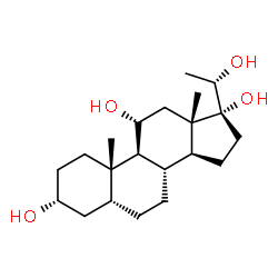 ChemSpider 2D Image | (3alpha,5beta,11alpha,20S)-Pregnane-3,11,17,20-tetrol | C21H36O4