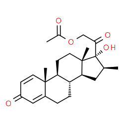 ChemSpider 2D Image | 16-Meprednisone acetate | C24H32O5