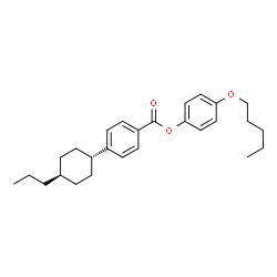 ChemSpider 2D Image | 4-(Pentyloxy)phenyl 4-(trans-4-propylcyclohexyl)benzoate | C27H36O3