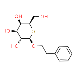 ChemSpider 2D Image | 2-Phenylethyl 5-thio-beta-D-galactopyranoside | C14H20O5S
