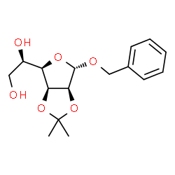 ChemSpider 2D Image | Benzyl 2,3-O-isopropylidene-alpha-D-mannofuranoside | C16H22O6