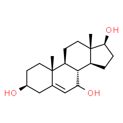 ChemSpider 2D Image | 3β,7β,17β-Trihydroxyandrost-5-ene | C19H30O3