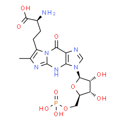ChemSpider 2D Image | 4-demethyl-7-(3-amino-3-carboxypropyl)wyosine 5'-monophosphate | C17H23N6O10P