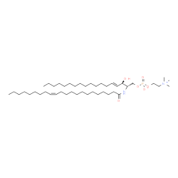 ChemSpider 2D Image | N-[(13Z)-docosenoyl]sphing-4-enine-1-phosphocholine | C45H89N2O6P