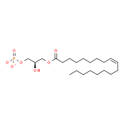 ChemSpider 2D Image | (2R)-2-Hydroxy-3-[(9Z)-9-octadecenoyloxy]propyl phosphate | C21H39O7P