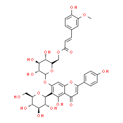 ChemSpider 2D Image | isovitexin 7-O-[feruloyl]-glucoside | C37H38O18
