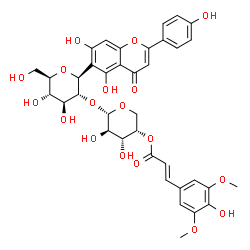 ChemSpider 2D Image | sinapoyl-isovitexin 2''-O-arabinoside | C37H38O18