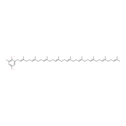 ChemSpider 2D Image | 2-methyl-6-all-trans-nonaprenyl-1,4-benzoquinone | C52H80O2