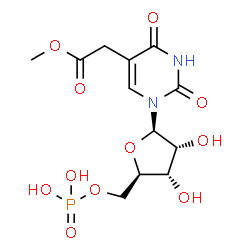ChemSpider 2D Image | 5-(2-methoxy-2-oxoethyl)uridine 5'-monophosphate | C12H17N2O11P