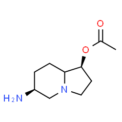 ChemSpider 2D Image | (1S,6S)-6-Aminooctahydro-1-indolizinyl acetate | C10H18N2O2