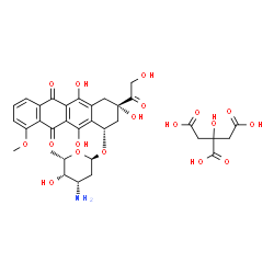 ChemSpider 2D Image | doxorubicin citrate | C33H37NO18