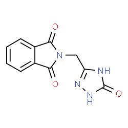 ChemSpider 2D Image | 2-((5-Oxo-4,5-dihydro-1H-1,2,4-triazol-3-yl)methyl)isoindoline-1,3-dione | C11H8N4O3