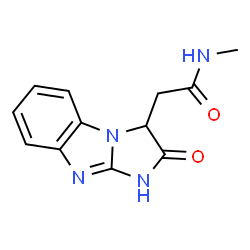 ChemSpider 2D Image | N-Methyl-2-(2-oxo-2,3-dihydro-1H-imidazo[1,2-a]benzimidazol-3-yl)acetamide | C12H12N4O2