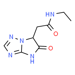 ChemSpider 2D Image | 1H-Imidazo[1,2-b][1,2,4]triazole-6-acetamide, N-ethyl-5,6-dihydro-5-oxo- | C8H11N5O2