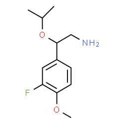 ChemSpider 2D Image | 2-(3-Fluoro-4-methoxyphenyl)-2-isopropoxyethanamine | C12H18FNO2