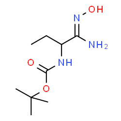 ChemSpider 2D Image | 2-Methyl-2-propanyl [1-(hydroxyamino)-1-imino-2-butanyl]carbamate | C9H19N3O3