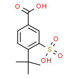 ChemSpider 2D Image | 4-(2-Methyl-2-propanyl)-3-sulfobenzoic acid | C11H14O5S