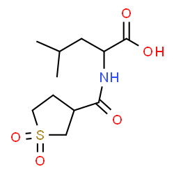 ChemSpider 2D Image | N-[(1,1-Dioxidotetrahydro-3-thiophenyl)carbonyl]leucine | C11H19NO5S