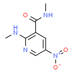 ChemSpider 2D Image | N-Methyl-2-(methylamino)-5-nitronicotinamide | C8H10N4O3