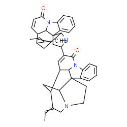 ChemSpider 2D Image | 14,14'-Diethylidene-10,17'-bi(8,16-diazahexacyclo[11.5.2.1~1,8~.0~2,7~.0~12,21~.0~16,19~]henicosane)-2,2',4,4',6,6',10,10'-octaene-9,9'-dione | C42H42N4O2