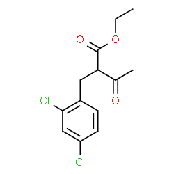 ChemSpider 2D Image | Ethyl 2-(2,4-dichlorobenzyl)-3-oxobutanoate | C13H14Cl2O3