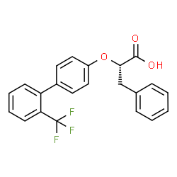 ChemSpider 2D Image | (2S)-3-Phenyl-2-{[2'-(trifluoromethyl)-4-biphenylyl]oxy}propanoic acid | C22H17F3O3