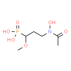 ChemSpider 2D Image | {3-[Acetyl(hydroxy)amino]-1-methoxypropyl}phosphonic acid | C6H14NO6P