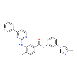 ChemSpider 2D Image | 4-Methyl-N-[3-(4-methyl-1H-imidazol-1-yl)phenyl]-3-{[4-(3-pyridinyl)-2-pyrimidinyl]amino}benzamide | C27H23N7O