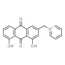 ChemSpider 2D Image | 1-[(4,5-Dihydroxy-9,10-dioxo-9,10-dihydro-2-anthracenyl)methyl]pyridinium | C20H14NO4