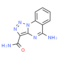 ChemSpider 2D Image | 5-Amino[1,2,3]triazolo[1,5-a]quinazoline-3-carboxamide | C10H8N6O