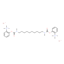 ChemSpider 2D Image | 2,2'-{1,10-Decanediylbis[(methylcarbamoyl)oxy]}bis(N,N,N-trimethylanilinium) dibromide | C32H52Br2N4O4