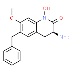 ChemSpider 2D Image | (3S)-3-Amino-6-benzyl-1-hydroxy-7-methoxy-3,4-dihydro-2(1H)-quinolinone | C17H18N2O3