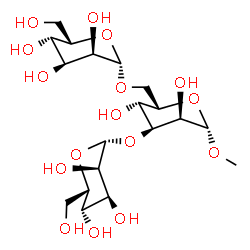 ChemSpider 2D Image | Methyl beta-L-idopyranosyl-(1->3)-[beta-L-idopyranosyl-(1->6)]-beta-L-idopyranoside | C19H34O16