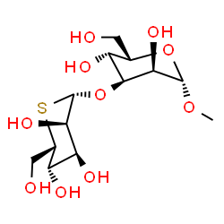 ChemSpider 2D Image | Methyl 3-O-(5-thio-beta-L-idopyranosyl)-beta-L-idopyranoside | C13H24O10S