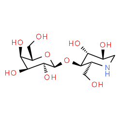 ChemSpider 2D Image | (2S,3R,4R,5R)-4,5-Dihydroxy-2-(hydroxymethyl)-3-piperidinyl alpha-L-allopyranoside | C12H23NO9