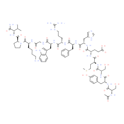 ChemSpider 2D Image | N-Acetyl-L-seryl-D-tyrosyl-L-seryl-L-methionyl-L-alpha-glutamyl-L-histidyl-L-phenylalanyl-L-arginyl-L-tryptophylglycyl-L-lysyl-L-prolyl-L-valinamide | C77H109N21O19S