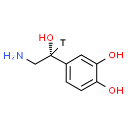 ChemSpider 2D Image | 4-[(1S)-2-Amino-1-hydroxy(1-~3~H)ethyl]-1,2-benzenediol | C8H10TNO3