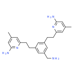 ChemSpider 2D Image | 6,6'-{[5-(Aminomethyl)-1,3-phenylene]di-2,1-ethanediyl}bis(4-methyl-2-pyridinamine) | C23H29N5