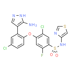 ChemSpider 2D Image | 25U4N985O2 | C18H12Cl2FN5O3S2