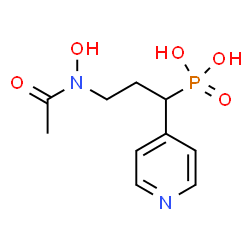 ChemSpider 2D Image | {3-[Acetyl(hydroxy)amino]-1-(4-pyridinyl)propyl}phosphonic acid | C10H15N2O5P