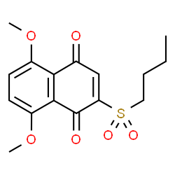 ChemSpider 2D Image | 2-(Butylsulfonyl)-5,8-dimethoxy-1,4-naphthoquinone | C16H18O6S
