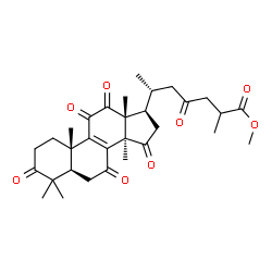 ChemSpider 2D Image | Methyl 3,7,11,12,15,23-hexaoxolanost-8-en-26-oate | C31H40O8
