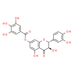 ChemSpider 2D Image | (2R,3R)-2-(3,4-Dihydroxyphenyl)-3,5-dihydroxy-4-oxo-3,4-dihydro-2H-chromen-7-yl 3,4,5-trihydroxybenzoate | C22H16O11