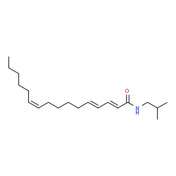 ChemSpider 2D Image | (2E,4E,10Z)-N-Isobutyl-2,4,10-hexadecatrienamide | C20H35NO