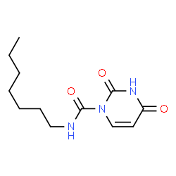 ChemSpider 2D Image | N-Heptyl-2,4-dioxo-3,4-dihydro-1(2H)-pyrimidinecarboxamide | C12H19N3O3