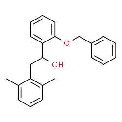 ChemSpider 2D Image | 1-[2-(Benzyloxy)phenyl]-2-(2,6-dimethylphenyl)ethanol | C23H24O2