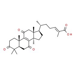 ChemSpider 2D Image | (24E)-3,7,11-Trioxolanosta-8,24-dien-26-oic acid | C30H42O5