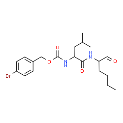 ChemSpider 2D Image | N~2~-{[(4-Bromobenzyl)oxy]carbonyl}-N-(1-oxo-2-hexanyl)leucinamide | C20H29BrN2O4