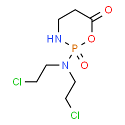 ChemSpider 2D Image | 2-[Bis(2-chloroethyl)amino]-1,3,2-oxazaphosphinan-6-one 2-oxide | C7H13Cl2N2O3P