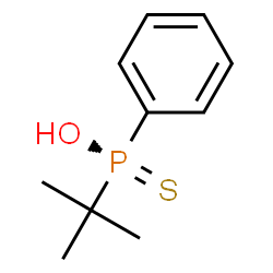 ChemSpider 2D Image | (2-Methyl-2-propanyl)phenylphosphinothioic S-acid | C10H15OPS